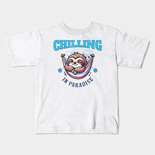 Chilling in Paradise: Relaxed Sloth Vibes from Costa Rica Kids T-Shirt